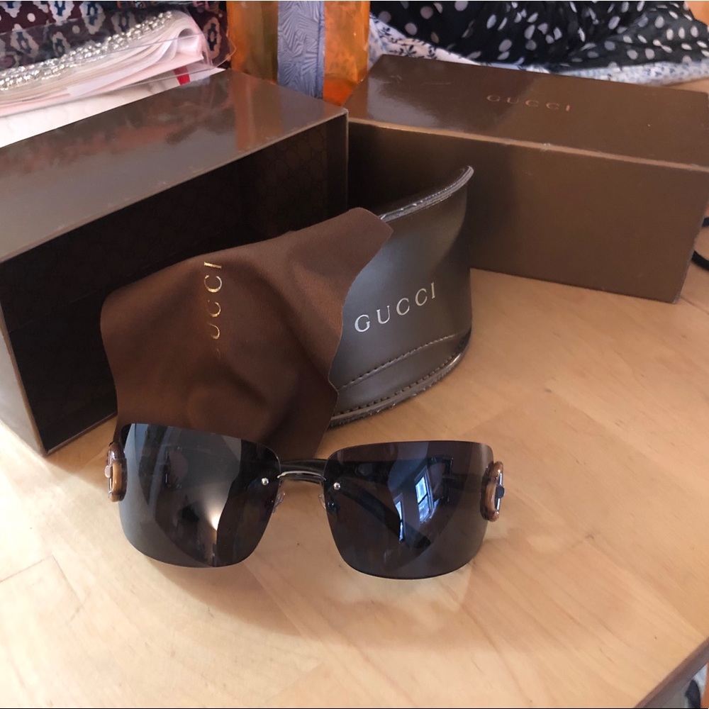 Gucci Horsebit Sunglasses GG 2801/S Bamboo Rimless